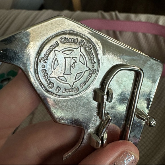 Famous Stars and Straps rhinestone belt buckle - Picture 4 of 5